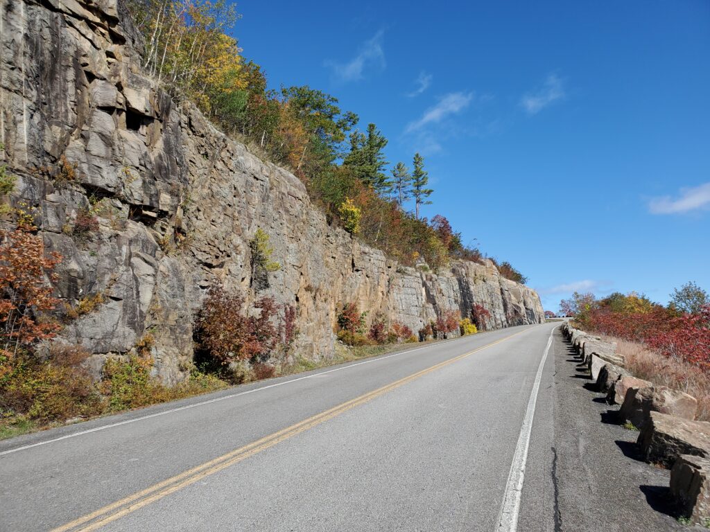 Prospect Mountain road to the summit